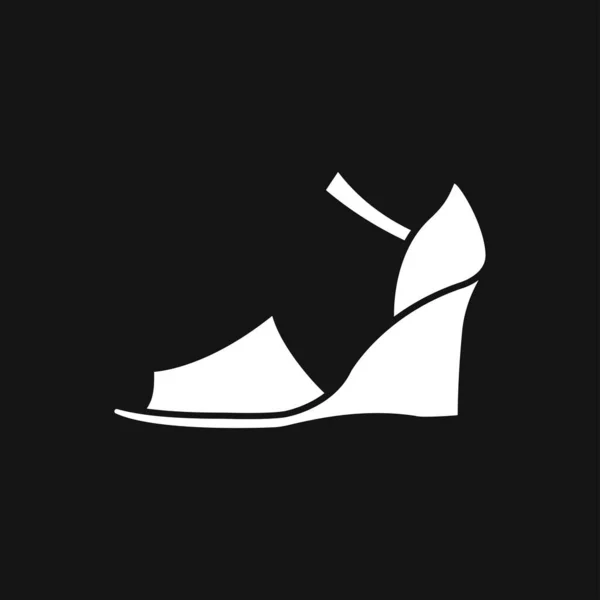 Peep Toe Ikonu Yüksek Topuklu Çizimler Ayakkabı Çizimi Ayakkabı Simgesi — Stok Vektör