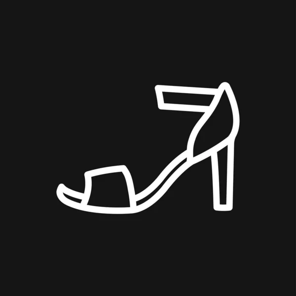 Ikon Peep Toe Ilustrasi Hak Tinggi Ilustrasi Sepatu Ikon Sepatu - Stok Vektor