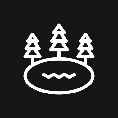 Göl simgesi illüstrasyonu izole vektör işareti