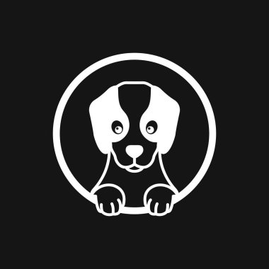 Yavru köpek ikonu. Köpek sembolü. Tasarım için vektör ögesi