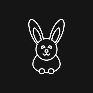 Tavşan simgesi vektörü, arka planda tasarım, tasarımınız için Tavşan Logosu.