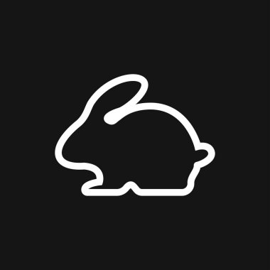 Rabbit icon vector, design on background, Rabbit Logo for your design. Animal.
