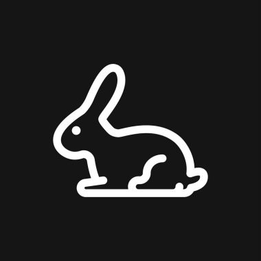 Rabbit icon vector, design on background, Rabbit Logo for your design. Animal.