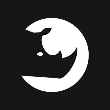 Rhino icon isolated on backgrounds, vector animal symbol