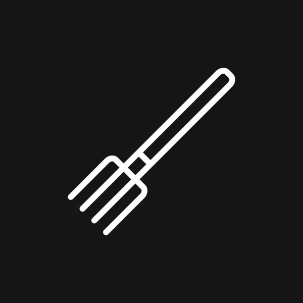 Ikona Pitchfork Płaskim Stylu Izolowane Tle Dla Twojego Projektu Logo — Wektor stockowy