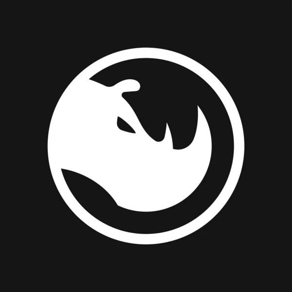 Icono de rinoceronte aislado sobre fondos, vector animal símbolo — Vector de stock