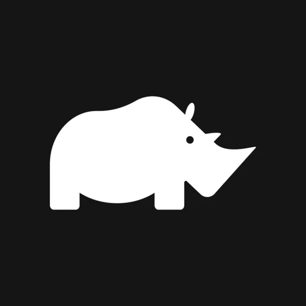Rhino icon isolated on backgrounds, vector animal symbol — 图库矢量图片