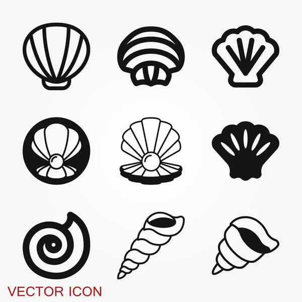 Skalikon Havsdjur Symbol Isolerad Bakgrunden Vektortecken — Stock vektor