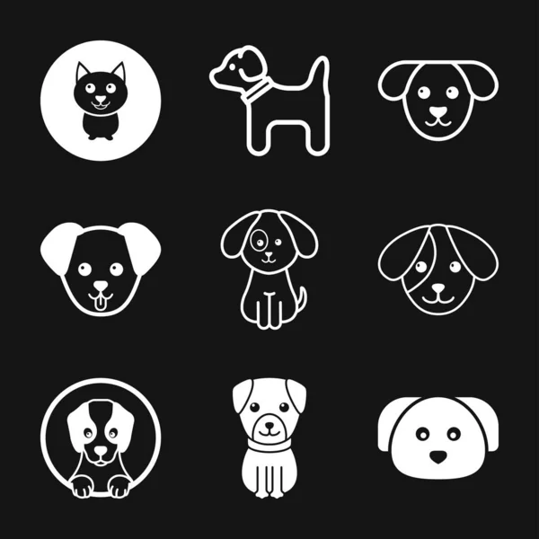 Icona del cucciolo. Simbolo cane. Elemento vettoriale per il tuo design — Vettoriale Stock