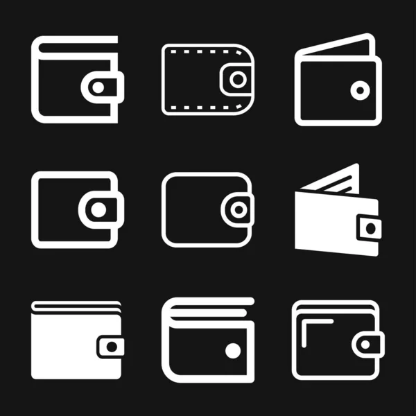 Purse vector icon. Wallet symbol for your web site design, logo, app, UI. — Stockvektor