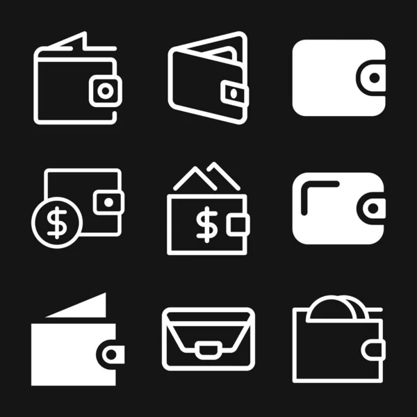 Purse vector icon. Wallet symbol for your web site design, logo, app, UI. — Stockvector