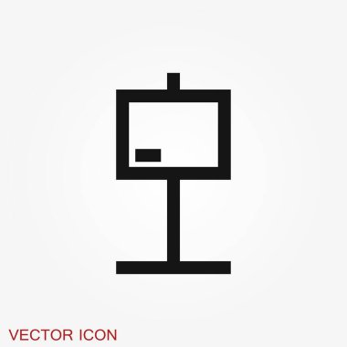 İmza simgesi. Tabela düz sembol. Görüntü izole vektör işareti