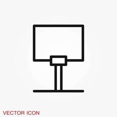 İmza simgesi. Tabela düz sembol. Görüntü izole vektör işareti