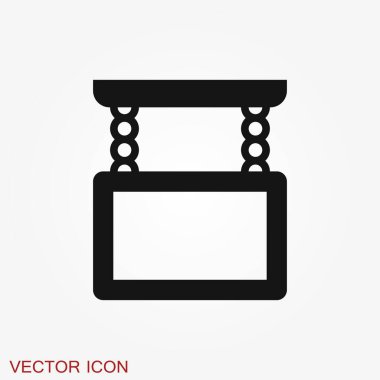 İmza simgesi. Tabela düz sembol. Görüntü izole vektör işareti