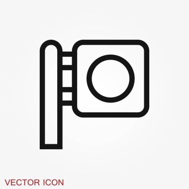 İmza simgesi. Tabela düz sembol. Görüntü izole vektör işareti