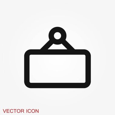 İmza simgesi. Tabela düz sembol. Görüntü izole vektör işareti