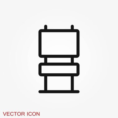 İmza simgesi. Tabela düz sembol. Görüntü izole vektör işareti