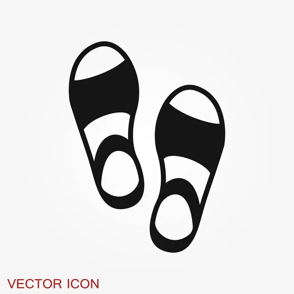 Icono Sandalia Símbolo Del Zapato Femenino Signo Vectorial — Vector de stock