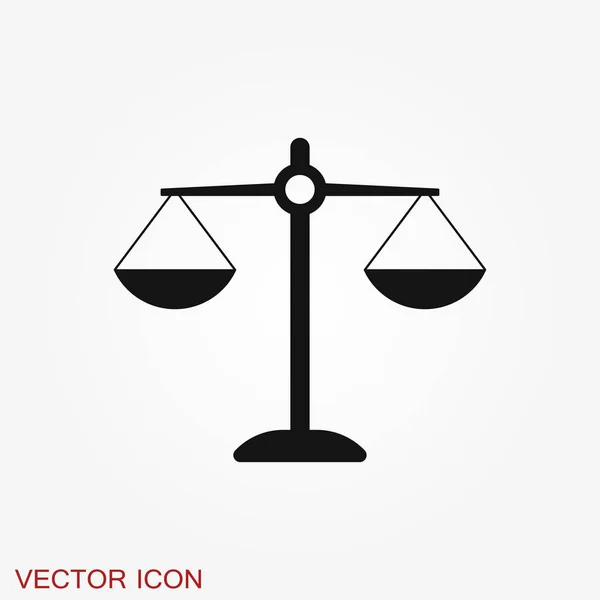 Icono Escalas Escalas Icono Vector Justicia Símbolo Del Tribunal Signos — Vector de stock