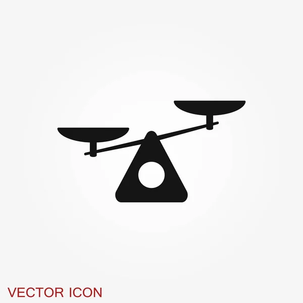 Icône Des Balances Icône Vectorielle Des Échelles Justice Symbole Cour — Image vectorielle
