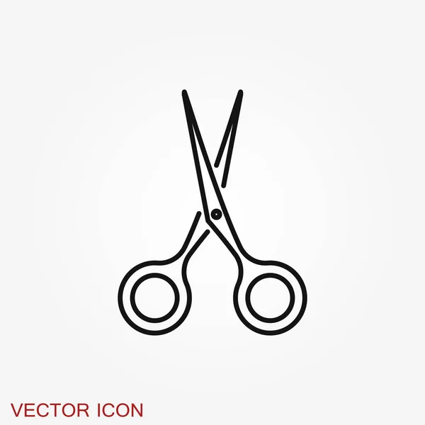 Icono Tijeras Tijeras Vectoriales Con Líneas Corte Aisladas Sobre Fondo — Vector de stock