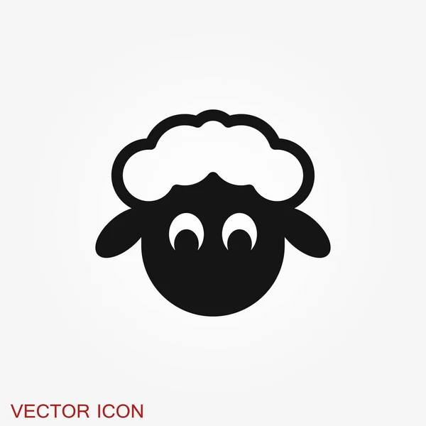 Oveja Icono Vector Fondo Diseño Logotipos Para Empresa — Vector de stock