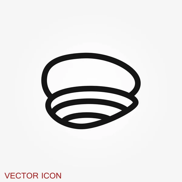 Значок Оболонки Символ Морських Тварин Ізольовано Тлі Векторний Знак — стоковий вектор