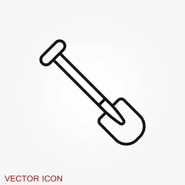 Значок Вектора Лопаты Иллюстрация Заднем Плане — стоковый вектор