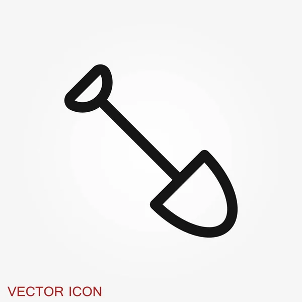 Ikona Vektoru Lopaty Ilustrace Pozadí — Stockový vektor