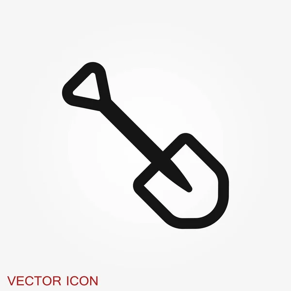 Shovel Vector Icon Illustration Background — Stock Vector