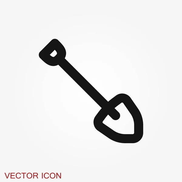 Icono Vector Pala Ilustración Fondo — Vector de stock