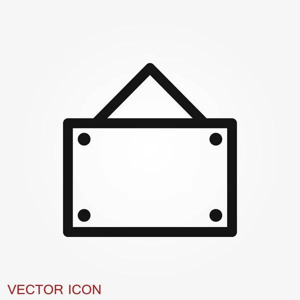 Signaleer Icoon Signboard Plat Symbool Illustratie Geïsoleerd Vectorteken — Stockvector