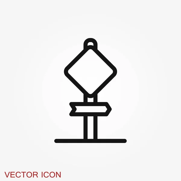 Wegweiser Schild Flaches Symbol Illustration Isoliertes Vektorzeichen — Stockvektor