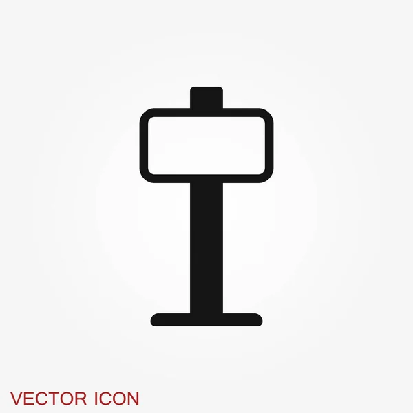 Ikona Znakowania Płaski Symbol Tablicy Ilustracja Pojedynczy Znak Wektora — Wektor stockowy