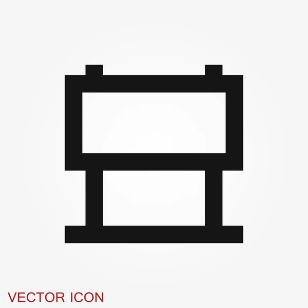 Ikon Tanda Tangan Simbol Papan Penanda Datar Ilustrasi Tanda Vektor - Stok Vektor