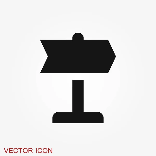 Icono Señalización Letrero Símbolo Plano Ilustración Signo Vectorial Aislado — Vector de stock