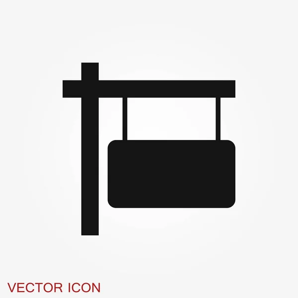 Icona Segnaletica Cartello Piatto Simbolo Illustrazione Segno Vettore Isolato — Vettoriale Stock