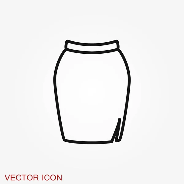 Falda Vector Icono Símbolo Aislado Fondo — Vector de stock