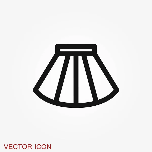 Symbole Icône Vectorielle Jupe Isolé Sur Fond — Image vectorielle