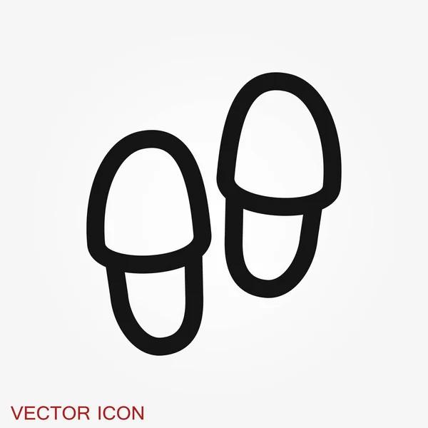 Slippers Icon Vector Fachion Symbol Isolated Background — Stock Vector