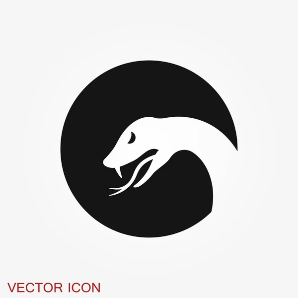 Ícone Cobra Símbolo Animal Isolado Fundo — Vetor de Stock