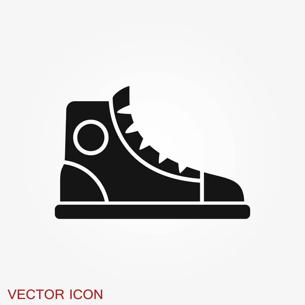 Ikona Tenisky Symbol Boty Izolované Pozadí — Stockový vektor