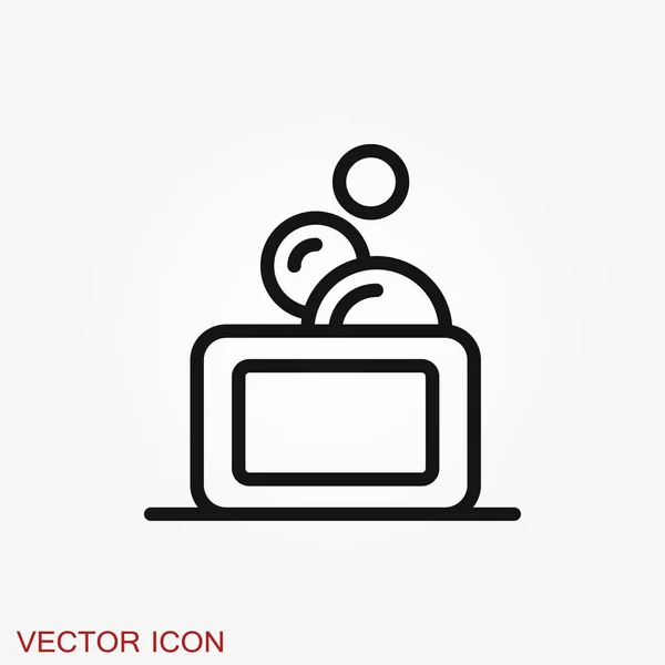 Tvål Ikon Rengöring Symbol Isolerad Bakgrunden — Stock vektor