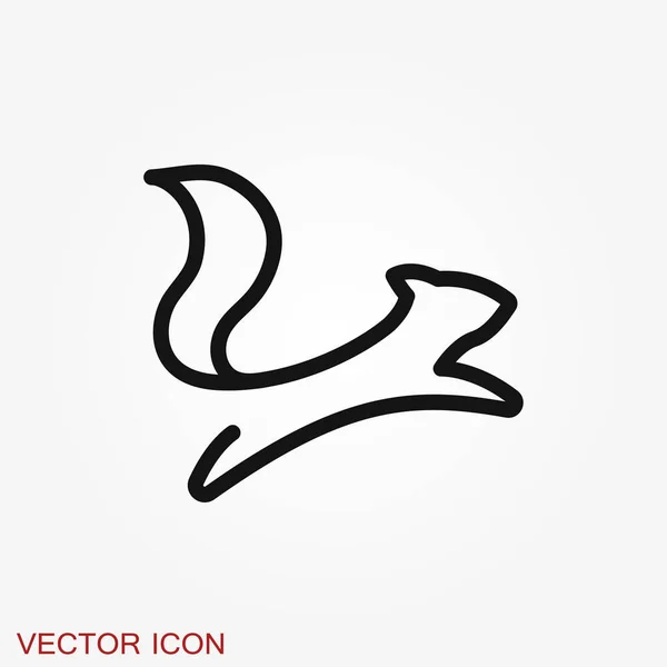 Icono Ardilla Aislado Fondo — Vector de stock