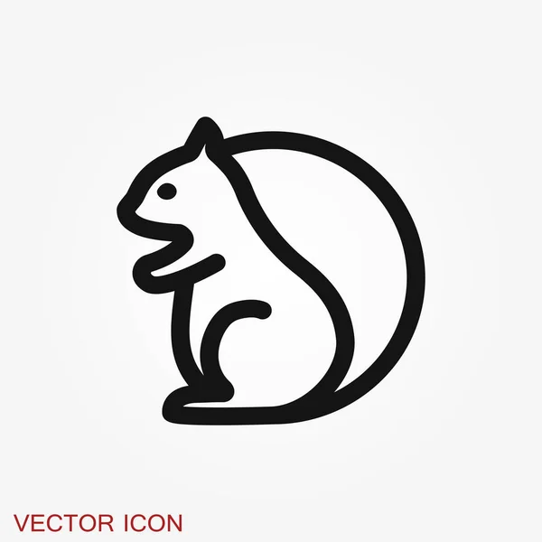 Eichhörnchen Ikone Isoliert Auf Einem Hintergrund — Stockvektor