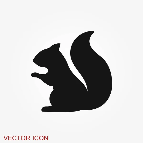 Eichhörnchen Ikone Isoliert Auf Einem Hintergrund — Stockvektor