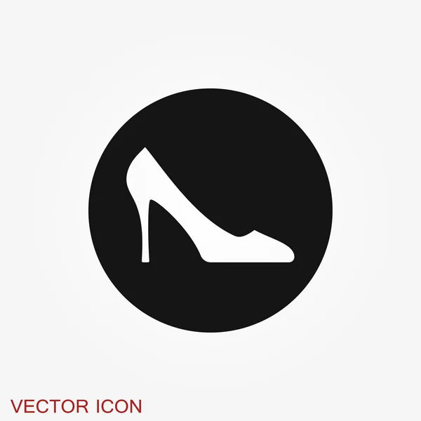 Shoes Icon Stiletto Symbol Isolated Background — Stock Vector