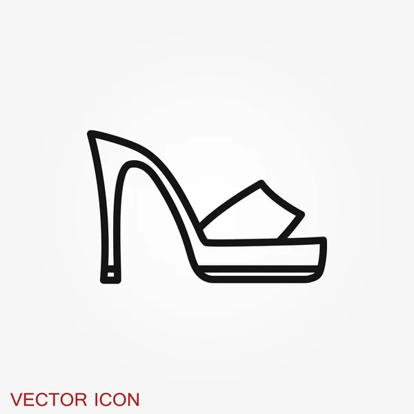 Icono Zapatos Símbolo Stiletto Aislado Fondo — Archivo Imágenes Vectoriales