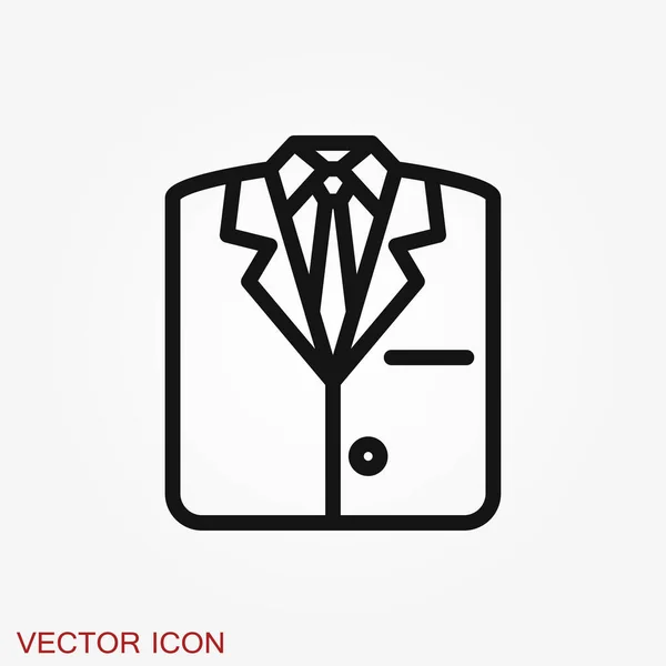 Traje Icono Símbolo Aislado Fondo Arte Vectorial — Vector de stock