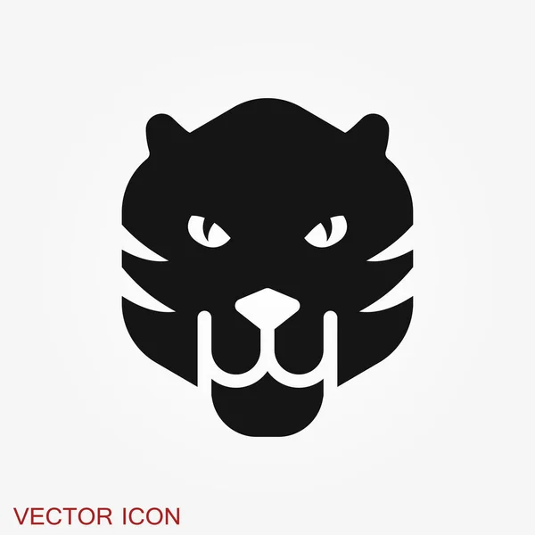 Icono Del Tigre Símbolo Aislado Fondo — Vector de stock